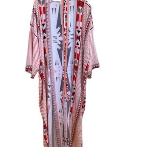 Tribal Print Kimono Cardigan One Size